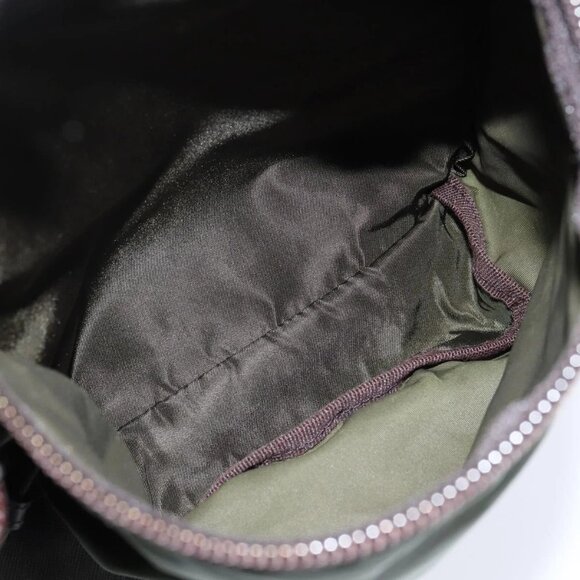 PRADA Backpack Nylon Leather Khaki Auth bs30468 main image 16